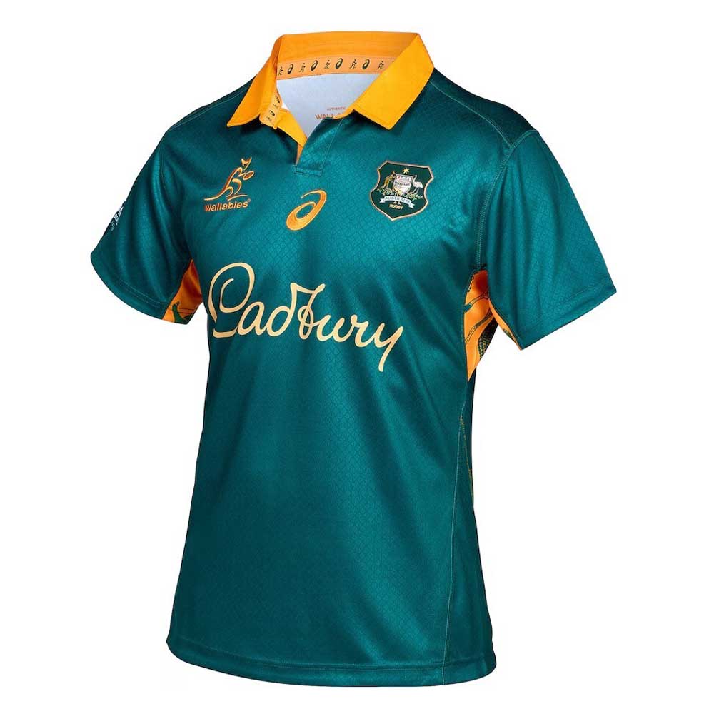 Australia Wallabies 2025 Men's Lions Tour Warm-Up Rugby Jersey – Green & Gold