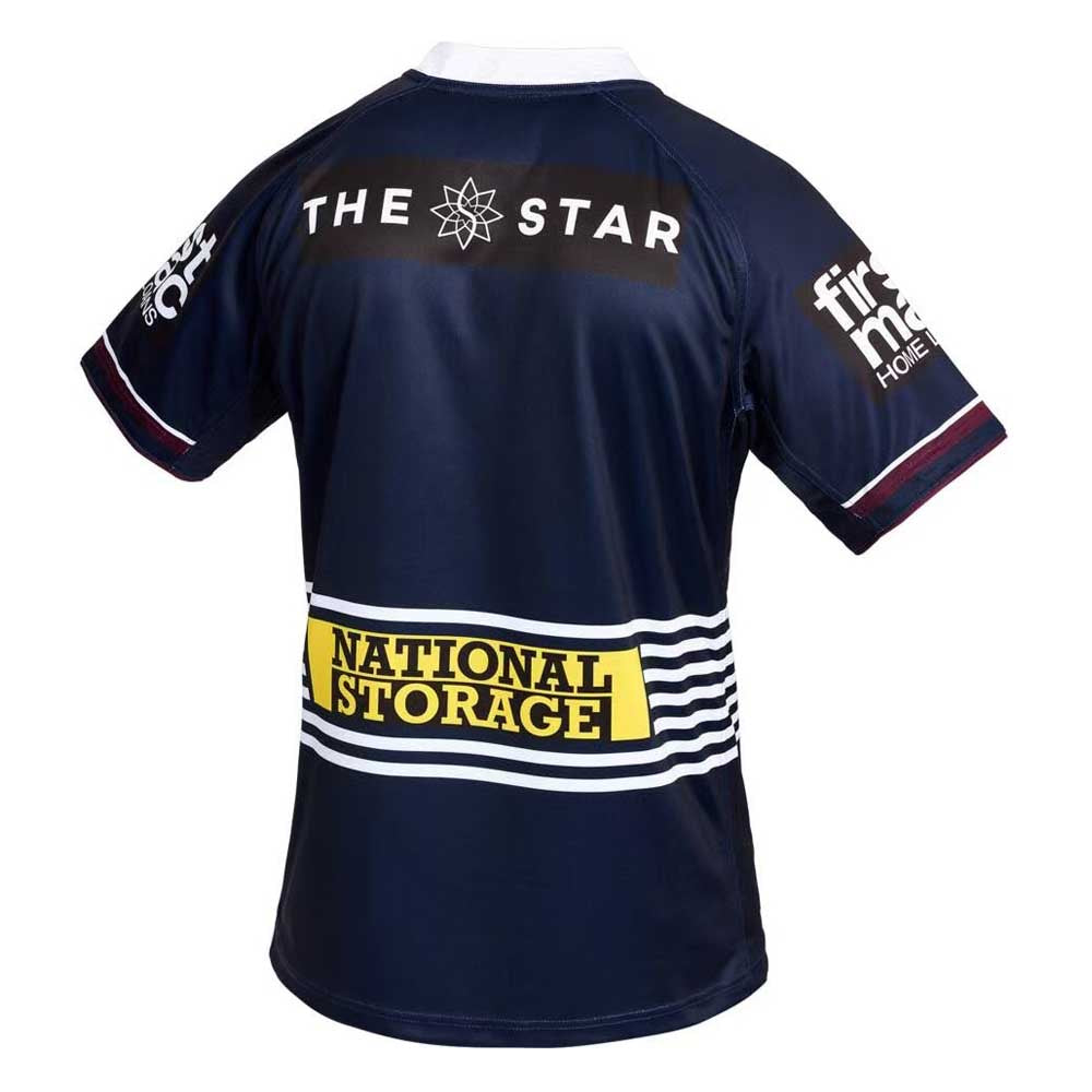 Brisbane Broncos Mens 2026 Away Rugby League Jersey – Navy & White Stripes