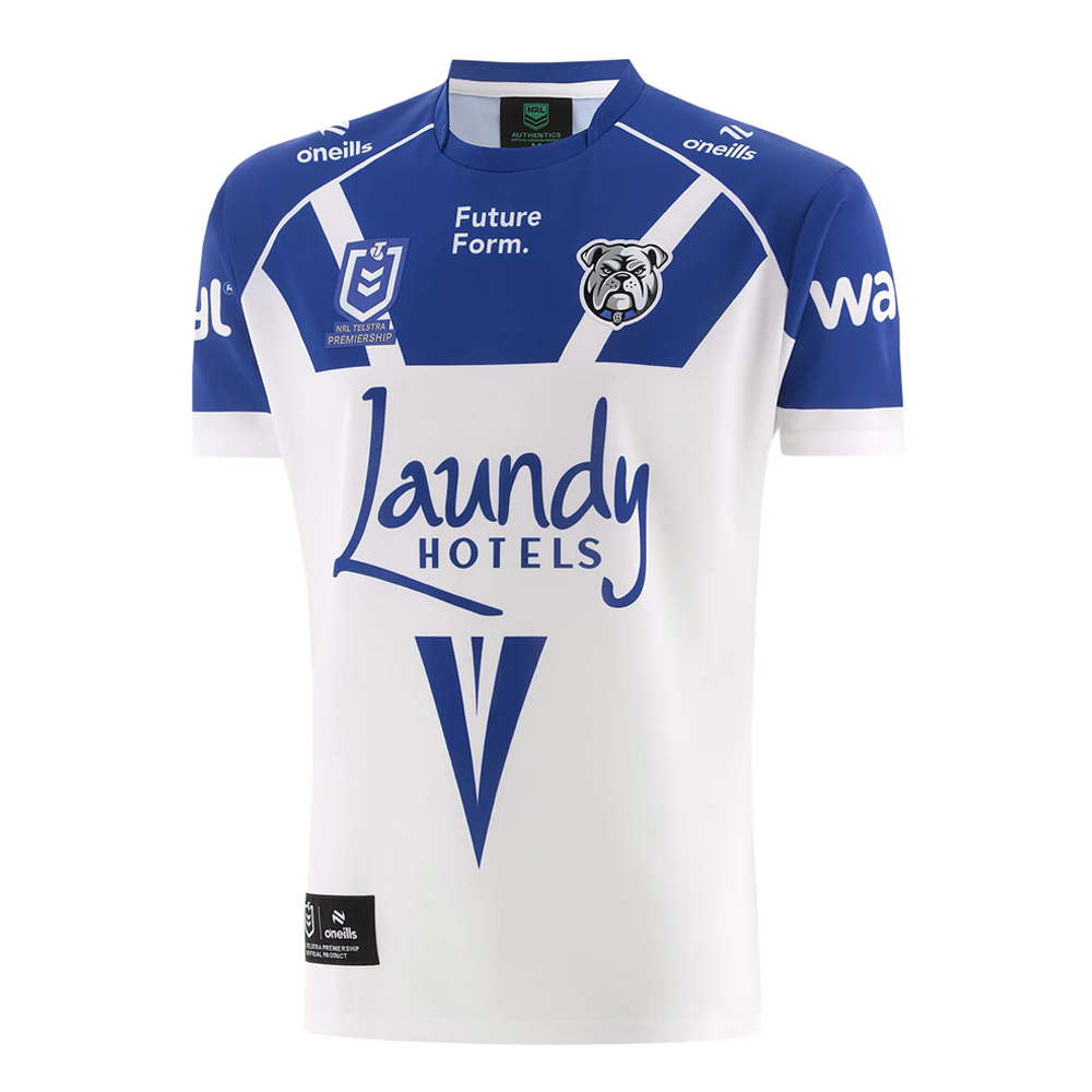 Canterbury-Bankstown Bulldogs Mens 2026 Home Rugby League Jersey – White & Royal Blue
