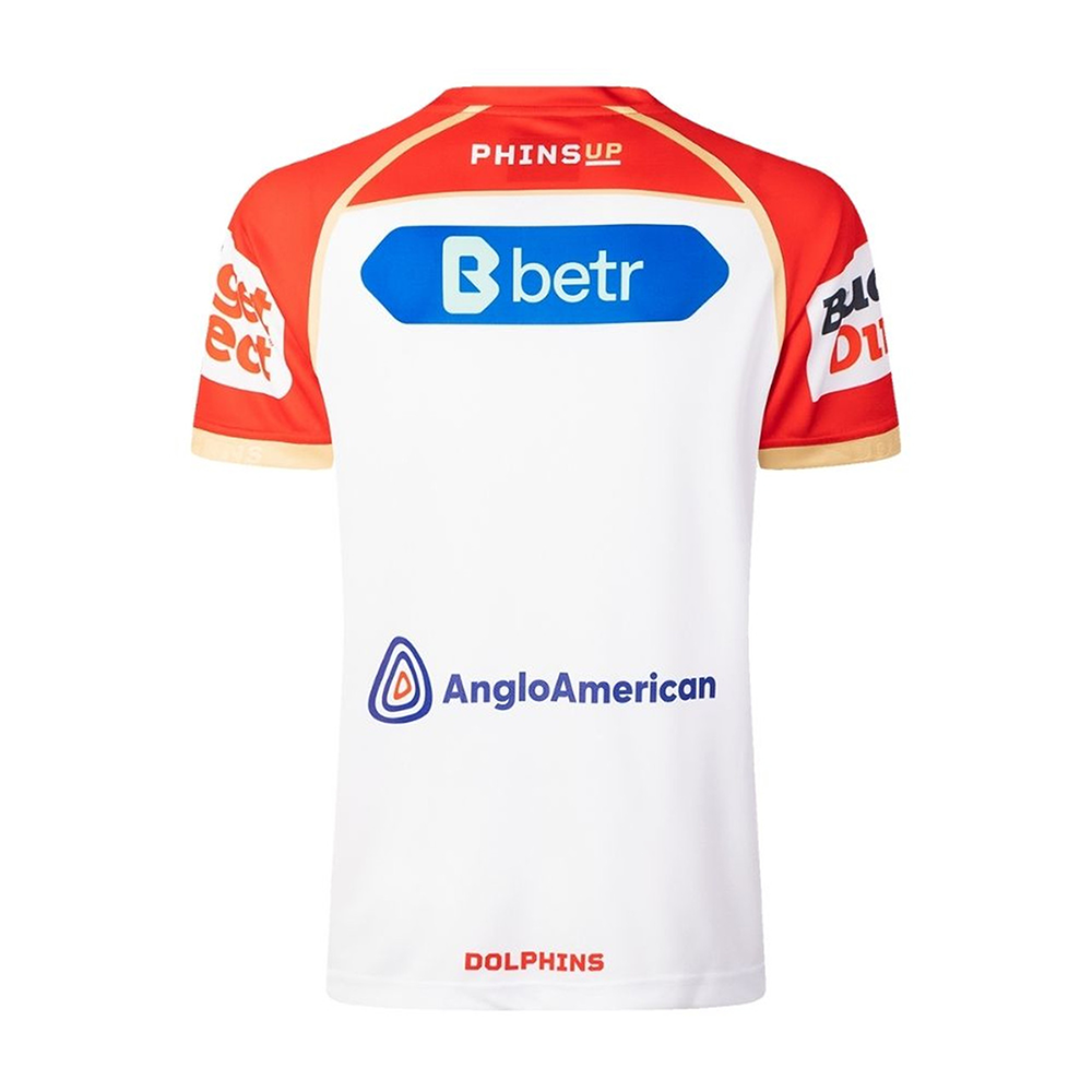 Dolphins Mens 2026 Alternate Rugby Jersey – Red and White NRL Shirt