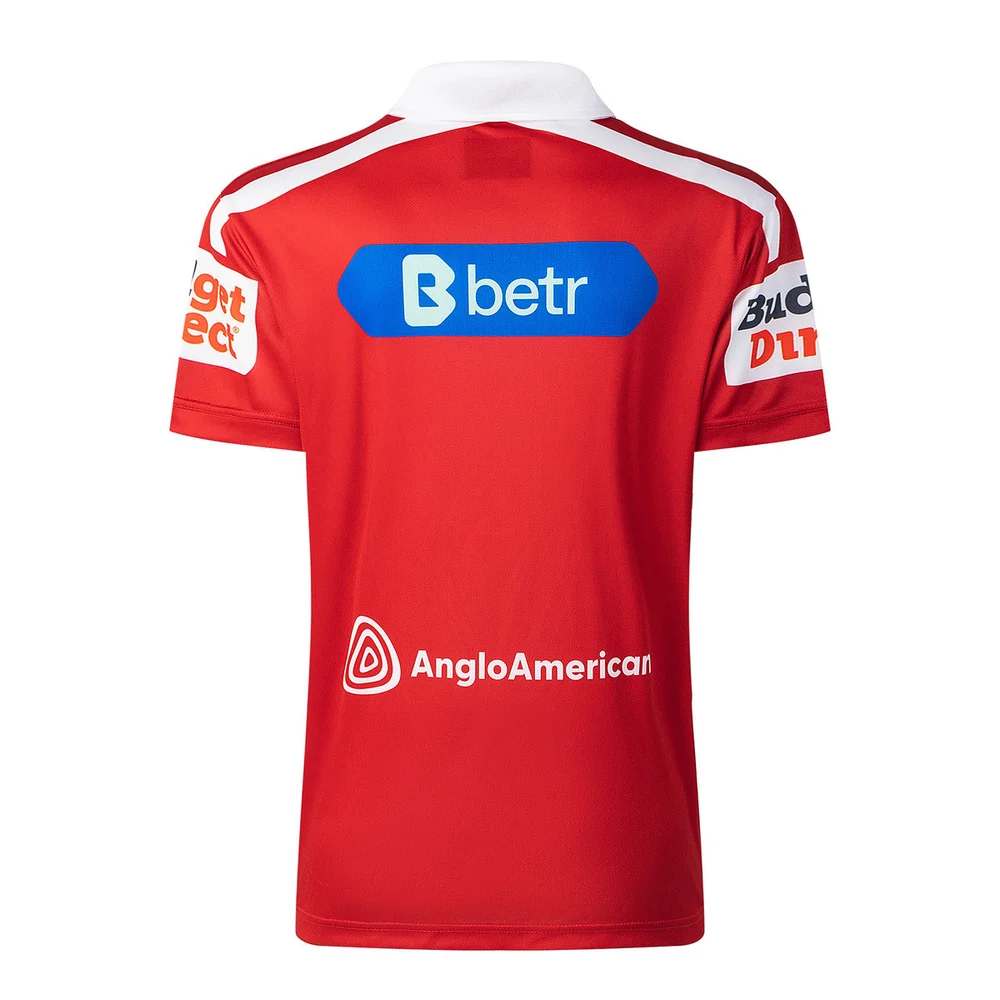 Dolphins Mens 2026 Heritage Rugby Jersey – Red Retro V Design Shirt