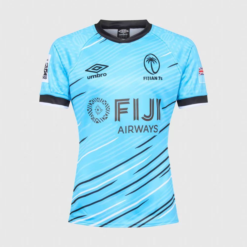 Fiji 7s Men's Away Rugby Jersey 2025–26 – Umbro Light Blue Replica Shirt
