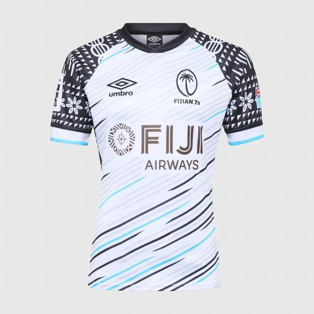 Fiji 7s Men's Home Rugby Jersey 2025–26 – Umbro White Replica Shirt