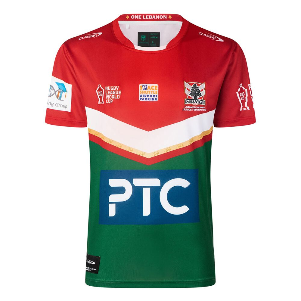 Lebanon 2026 Mens Rugby League World Cup Home Jersey