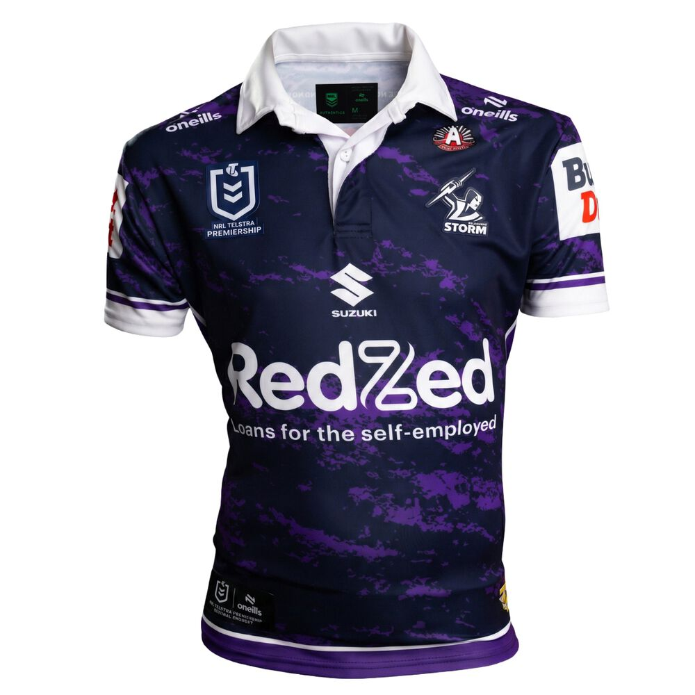Melbourne Storm Mens 2026 ANZAC Rugby League Jersey