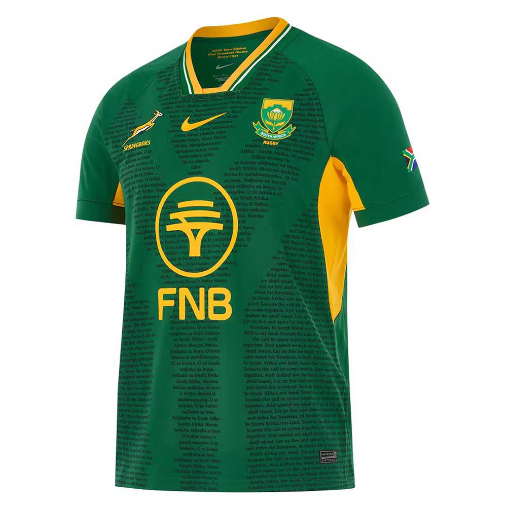 South Africa Springboks Men's Greatest Rivalry Home Rugby Jersey 2026 – Nike Replica Shirt