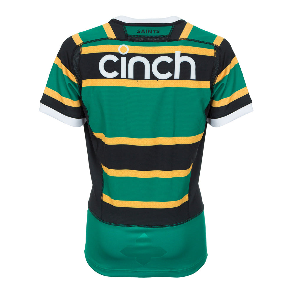 Northampton Saints 2025/26 Men's Home Rugby Jersey – Green, Black & Gold