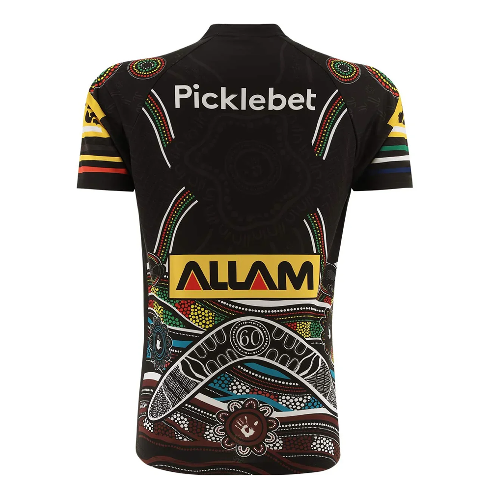 Penrith Panthers 2026 Men's Indigenous Rugby League Jersey – Black Cultural Artwork Edition