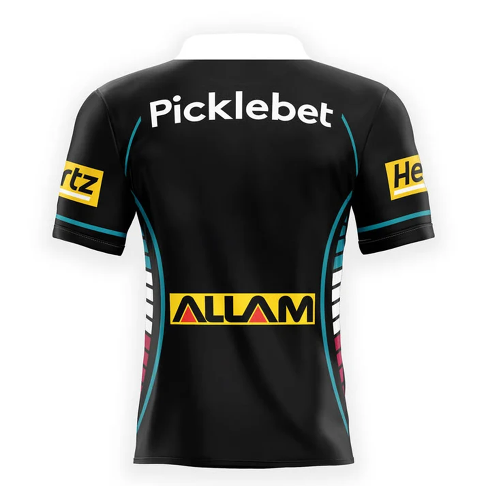 Penrith Panthers 2026 Men's Heritage Rugby League Jersey – Black & White Collar