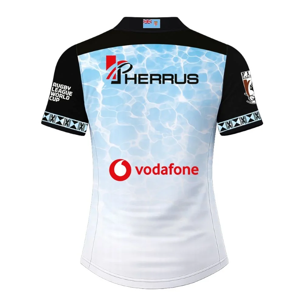 2026 RLWC Fiji Mens Home Rugby Jersey White Rugby Shirt
