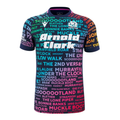 Scotland Men's Words Training Rugby Jersey 2025–26 – Macron Rainbow Shirt
