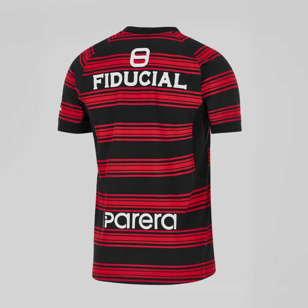 Stade Toulousain 2025/26 Men's Home Rugby Jersey – Black & Red Nike Anniversary Shirt