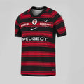 Stade Toulousain 2025/26 Men's Home Rugby Jersey – Black & Red Nike Anniversary Shirt