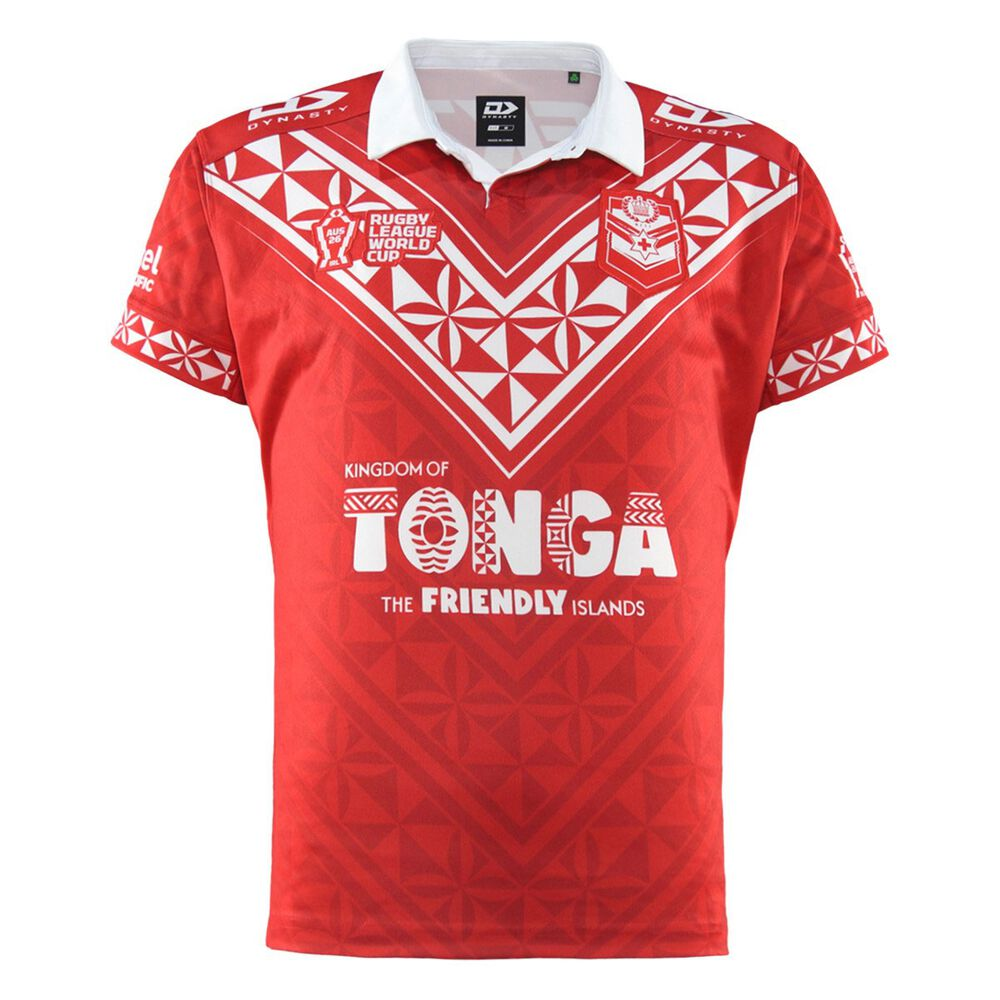 2026 Tonga Rugby League Replica Home Jersey | Red Rugby Shirt | HookRugby