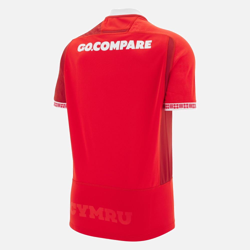 Wales Men's Home Rugby Shirt 2025–26 – Macron Replica Jersey
